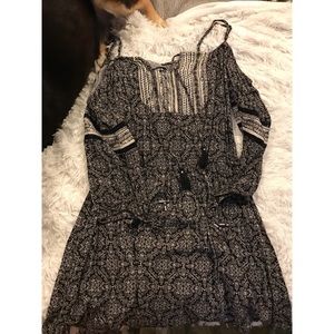 cold shoulder flowy cotton dress